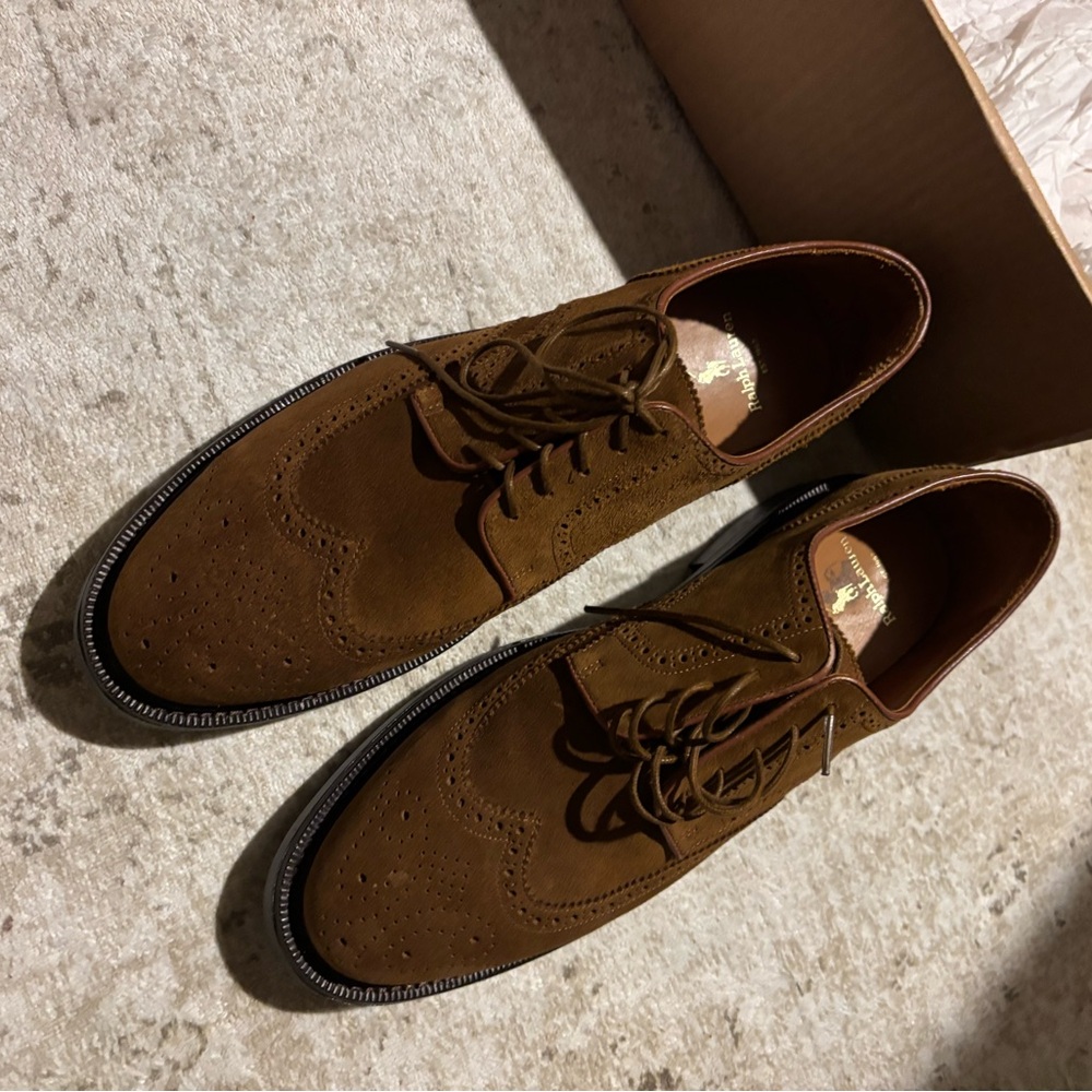 Ralph Lauren Men's Brown Leather Dress Shoes